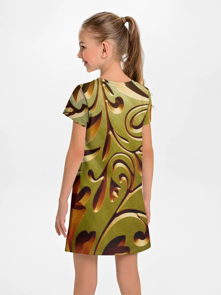 Детское платье / Вырез по дереву