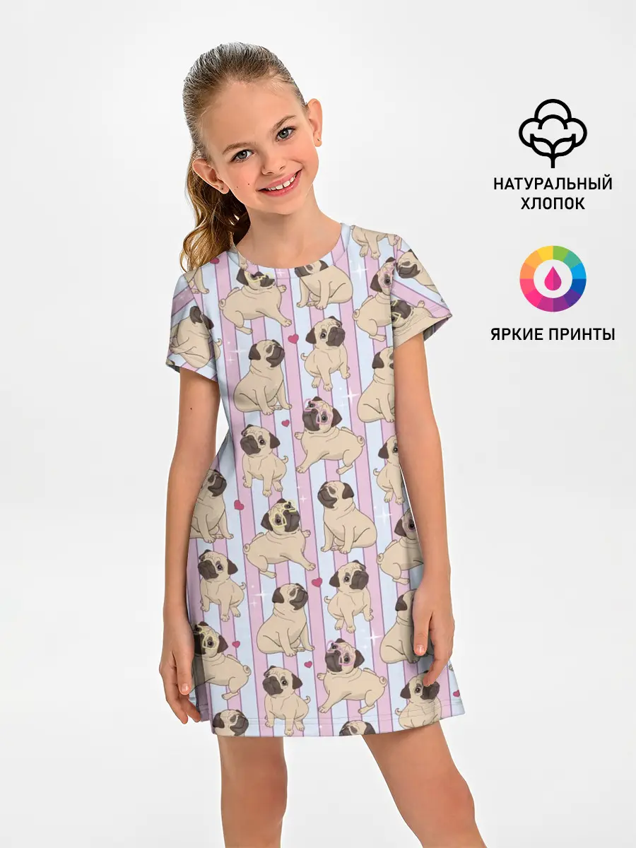 Детское платье / Забавные Мопсы