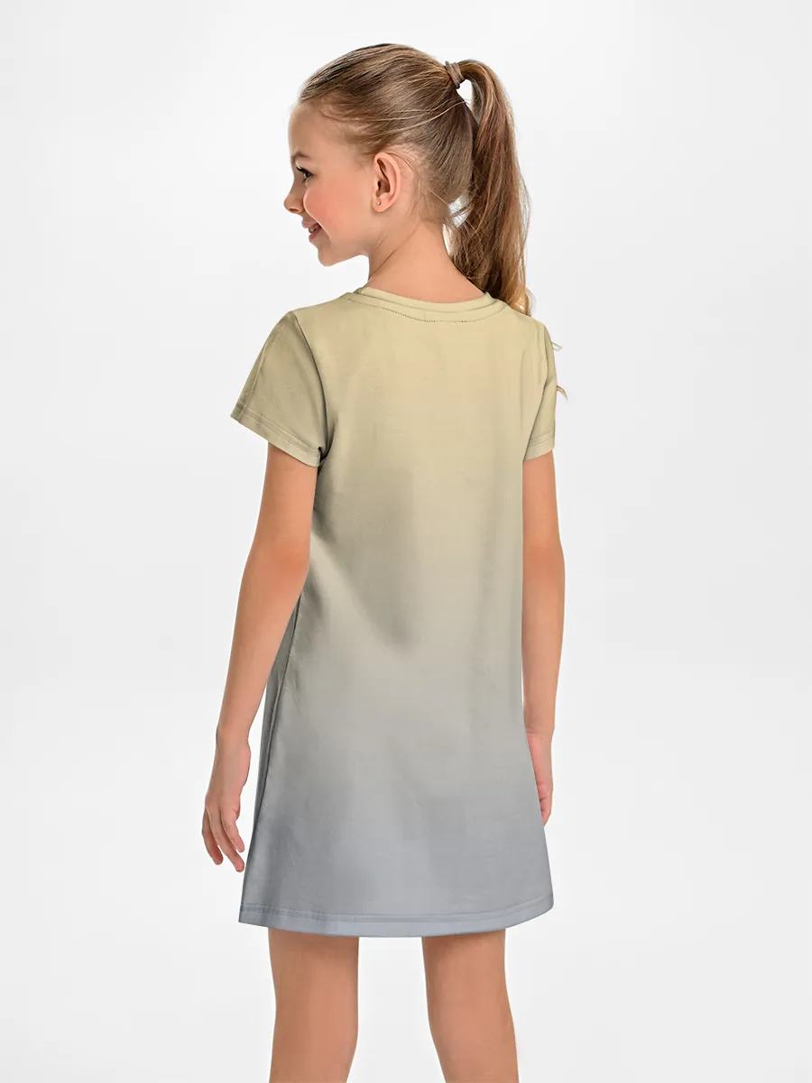 Детское платье / девочка и мышка друзья