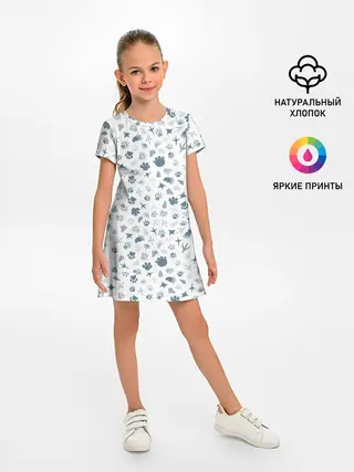 Детское платье / Отпечатки лап животных