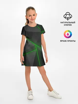 Детское платье / Неоновые линии