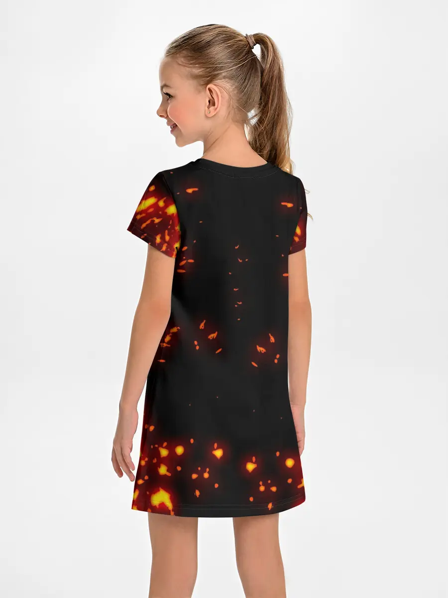 Детское платье / BITCOIN / БИТКОИН / ОГОНЬ