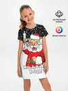 Детское платье / Тигр в шубе Санта Клауса