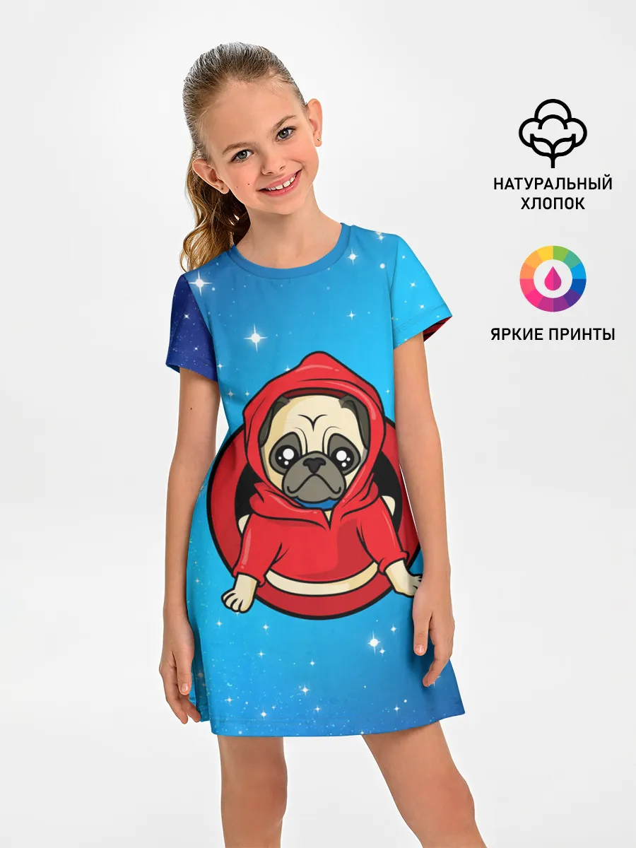 Детское платье / Мопс в толстовке