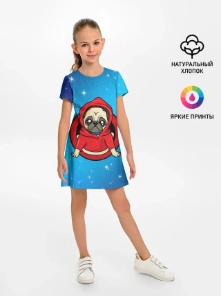 Детское платье / Мопс в толстовке