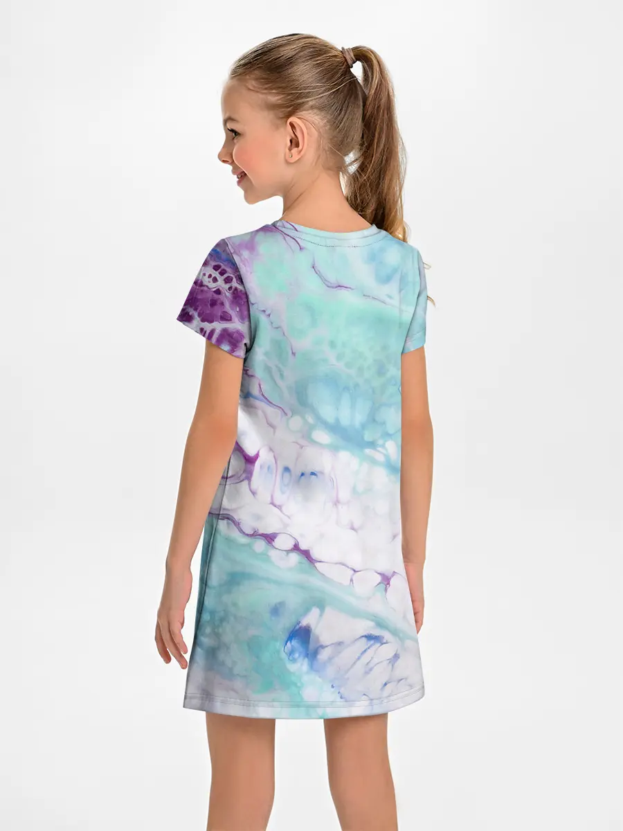 Детское платье / Цветная морская пена