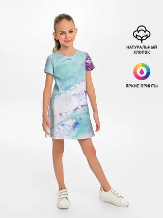 Детское платье / Цветная морская пена