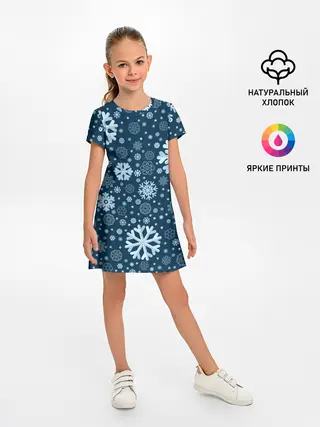 Детское платье / Новогодние снежинки, новый год