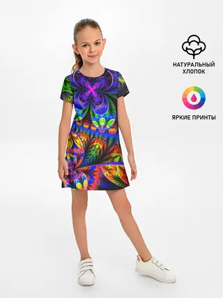 Детское платье / ФРАКТАЛЬНЫЙ НЕОН