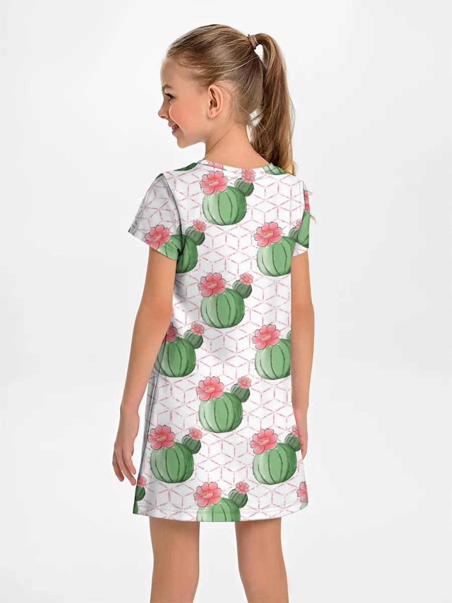 Детское платье / Паттерн из кактусов