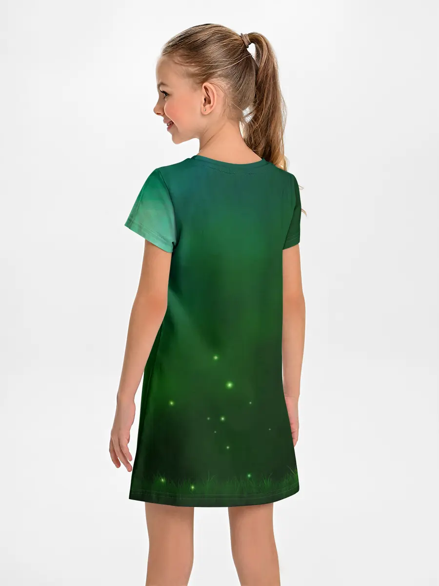 Детское платье / Лисенок нюхает цветок