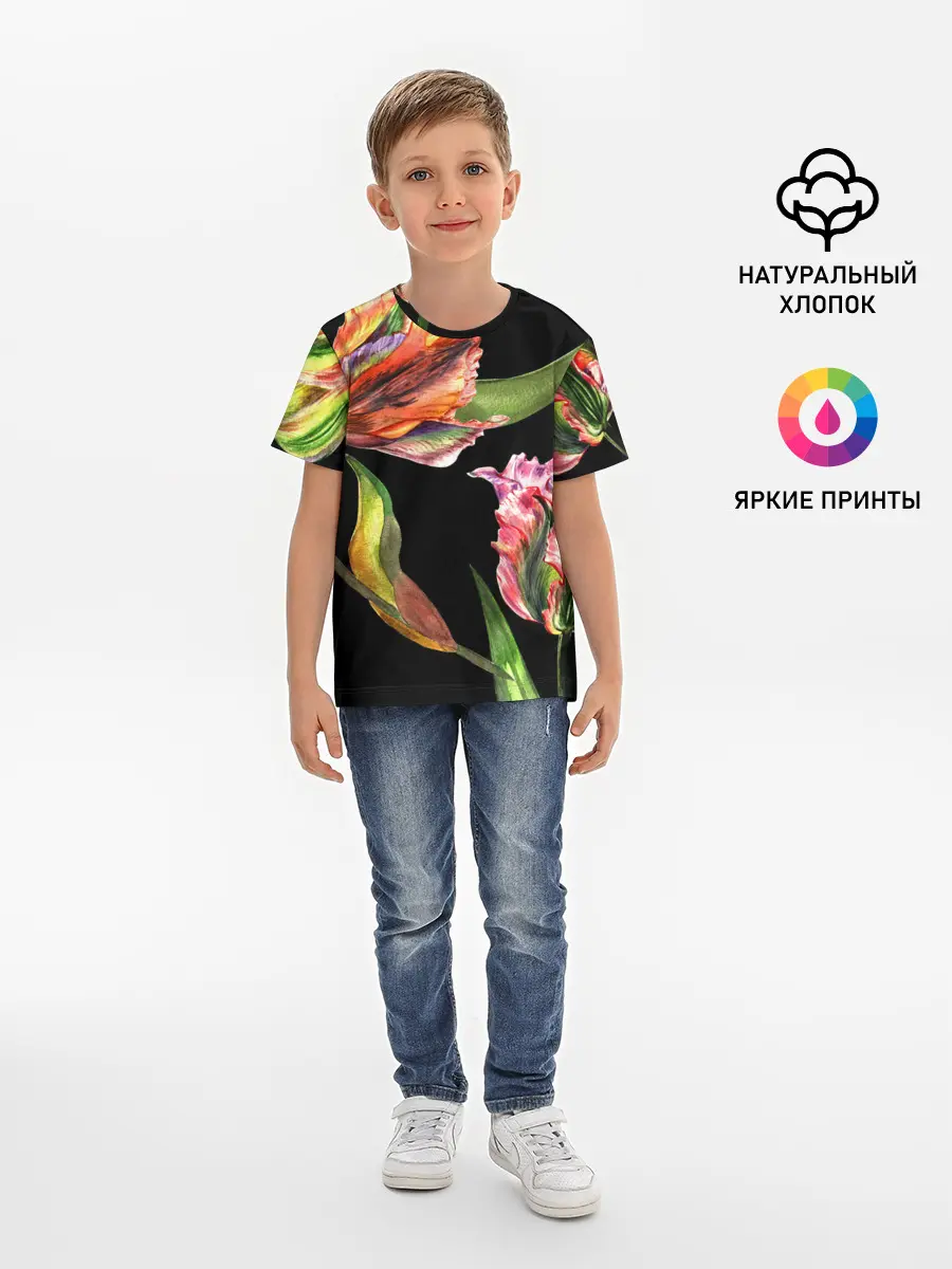 Детская базовая футболка / Тюльпан