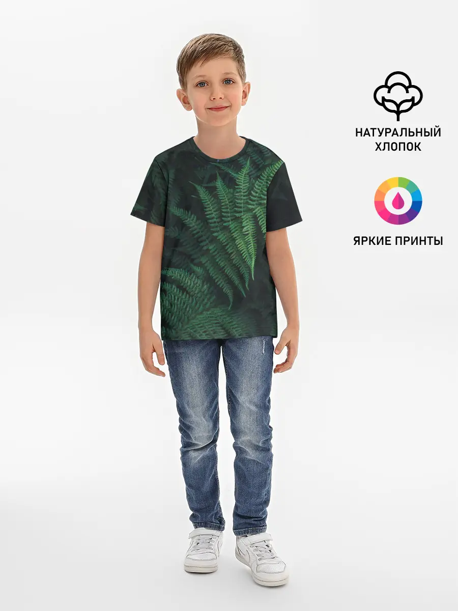 Детская базовая футболка / Листья