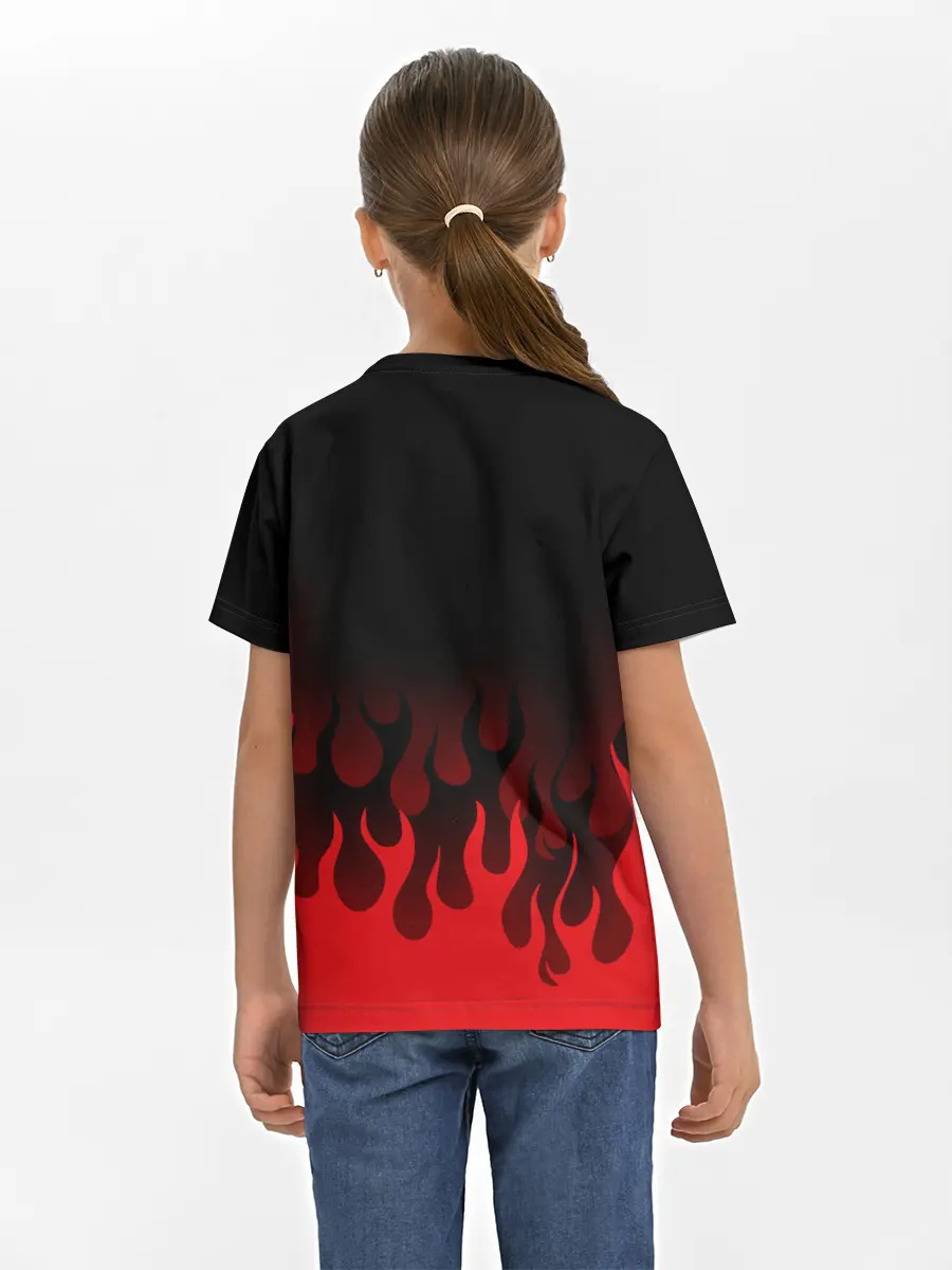 Детская базовая футболка / Монокума despair горит