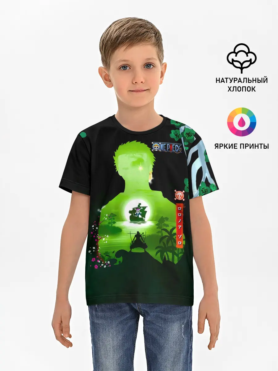 Детская базовая футболка / Зоро One Piece. Большой куш