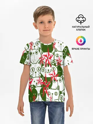 Детская базовая футболка / КИСЫ