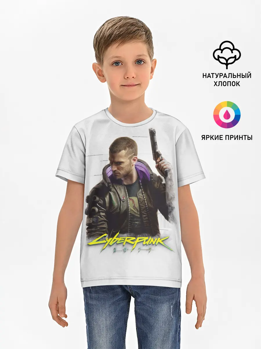 Детская базовая футболка / Киберпанк 2077