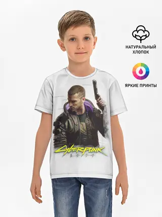 Детская базовая футболка / Киберпанк 2077