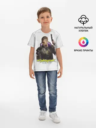 Детская базовая футболка / Киберпанк 2077