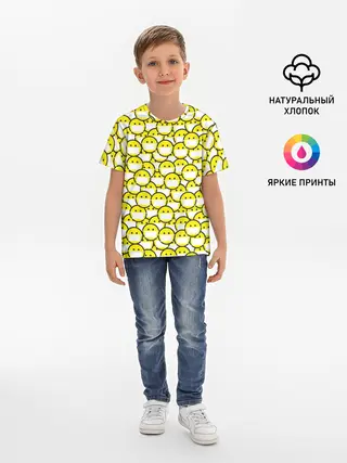 Детская базовая футболка / Смайлики в Масках
