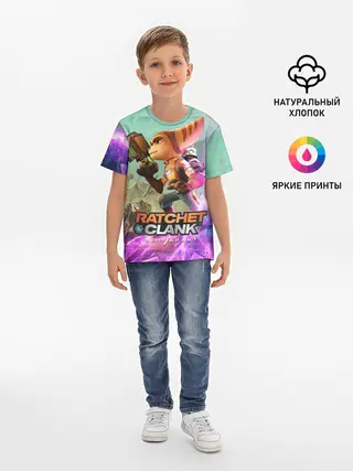 Детская базовая футболка / Ratchet & Clank: Rift Apart