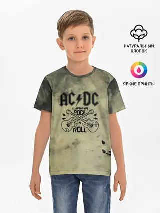 Детская базовая футболка / AC DC