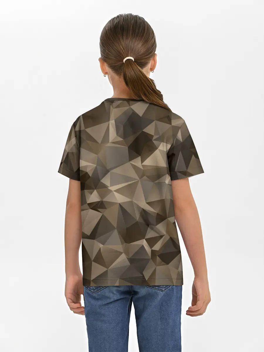 Детская базовая футболка / СОВРЕМЕННЫЙ КАМУФЛЯЖ