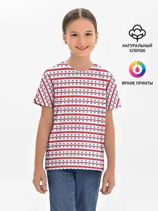 Детская базовая футболка / Звезды с полосками