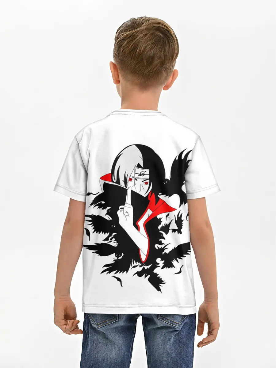 Детская базовая футболка / Человек и вороны аниме