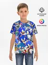 Детская базовая футболка / SONIC СИНИЙ ЁЖ СОНИК