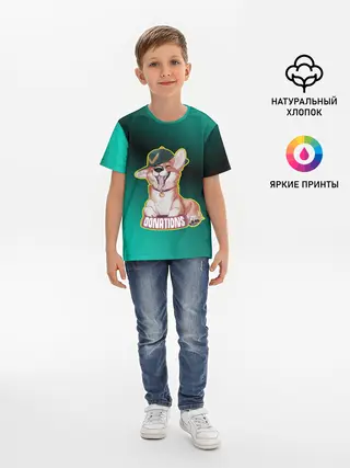 Детская базовая футболка / корги