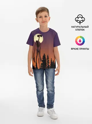 Детская базовая футболка / Gradient Forest Siren Head