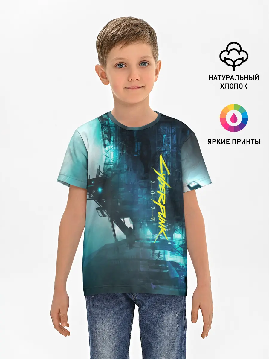 Детская базовая футболка / Cyberpunk 2077