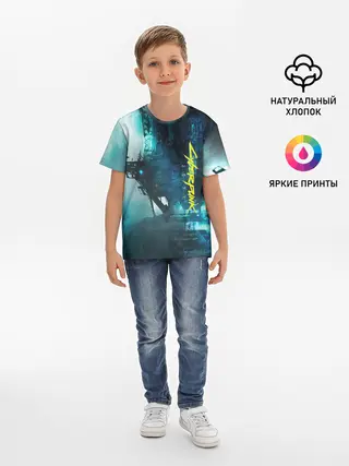 Детская базовая футболка / Cyberpunk 2077