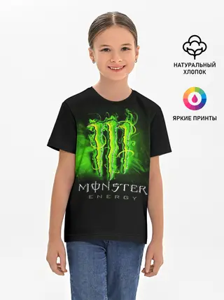 Детская базовая футболка / MONSTER ENERGY NEON | НЕОН