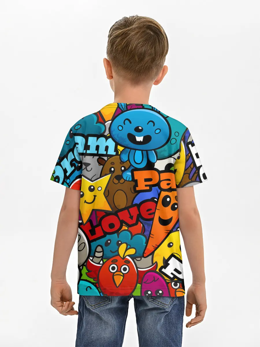 Детская базовая футболка / LOVE | PEACE | PARTY