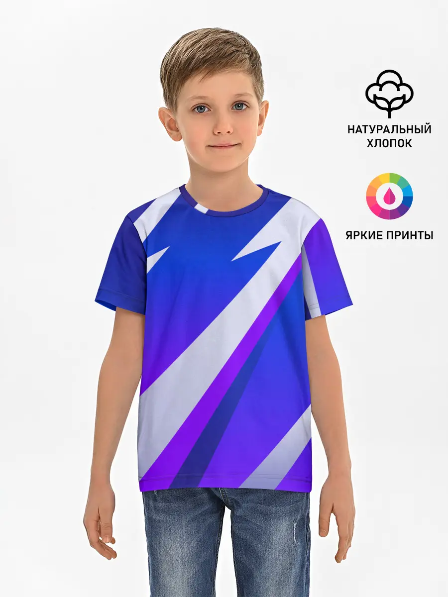 Детская базовая футболка / SPORT STYLE BLUE