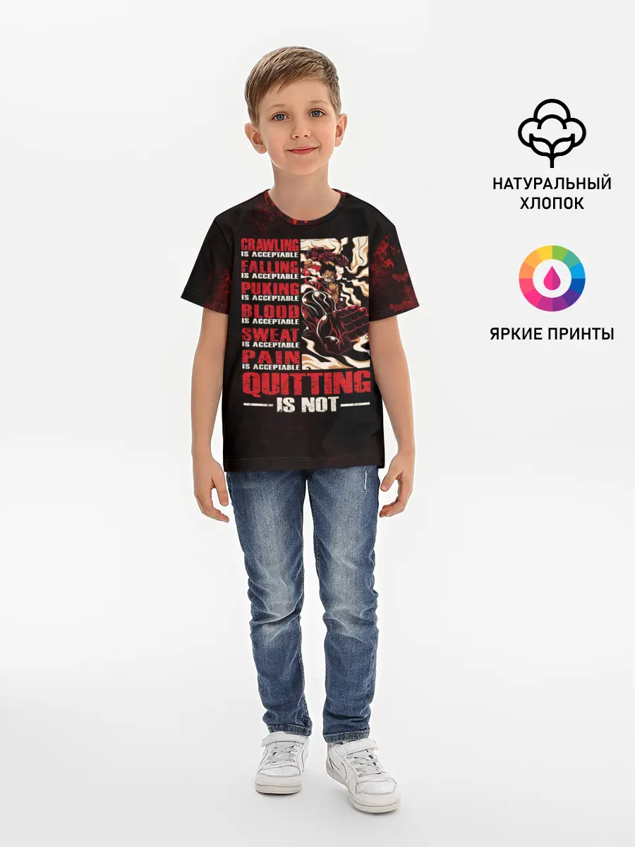 Детская базовая футболка / Агрессия Луффи One Piece