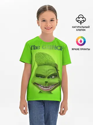 Детская базовая футболка / Grinch Face