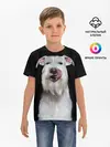 Детская базовая футболка / Белый шнауцер