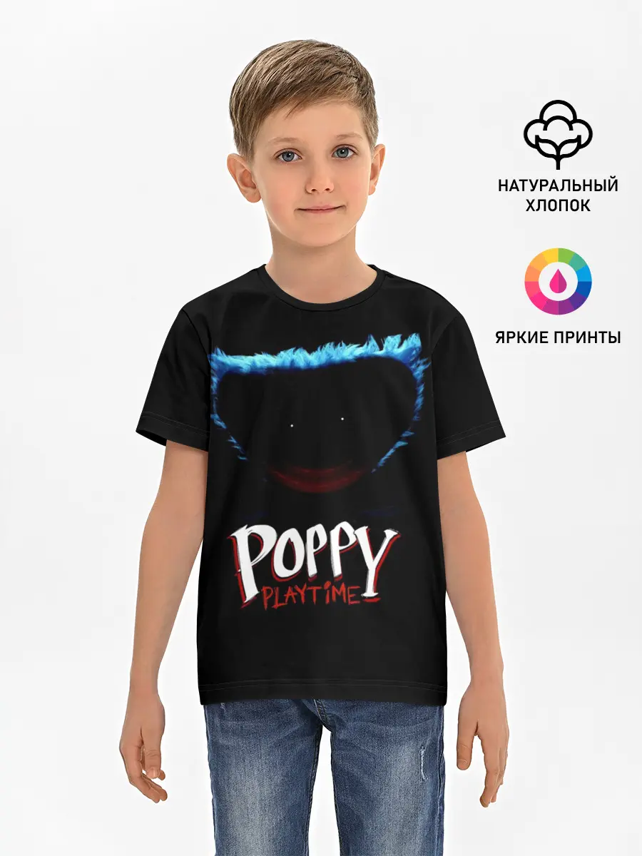 Детская базовая футболка / Poppy Playtime | Huggy Wuggy