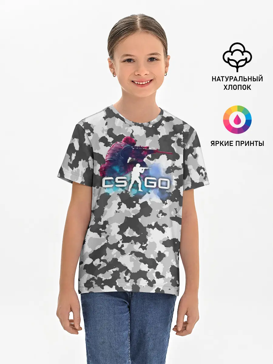 Детская базовая футболка / Хэдшoт-CS:GO
