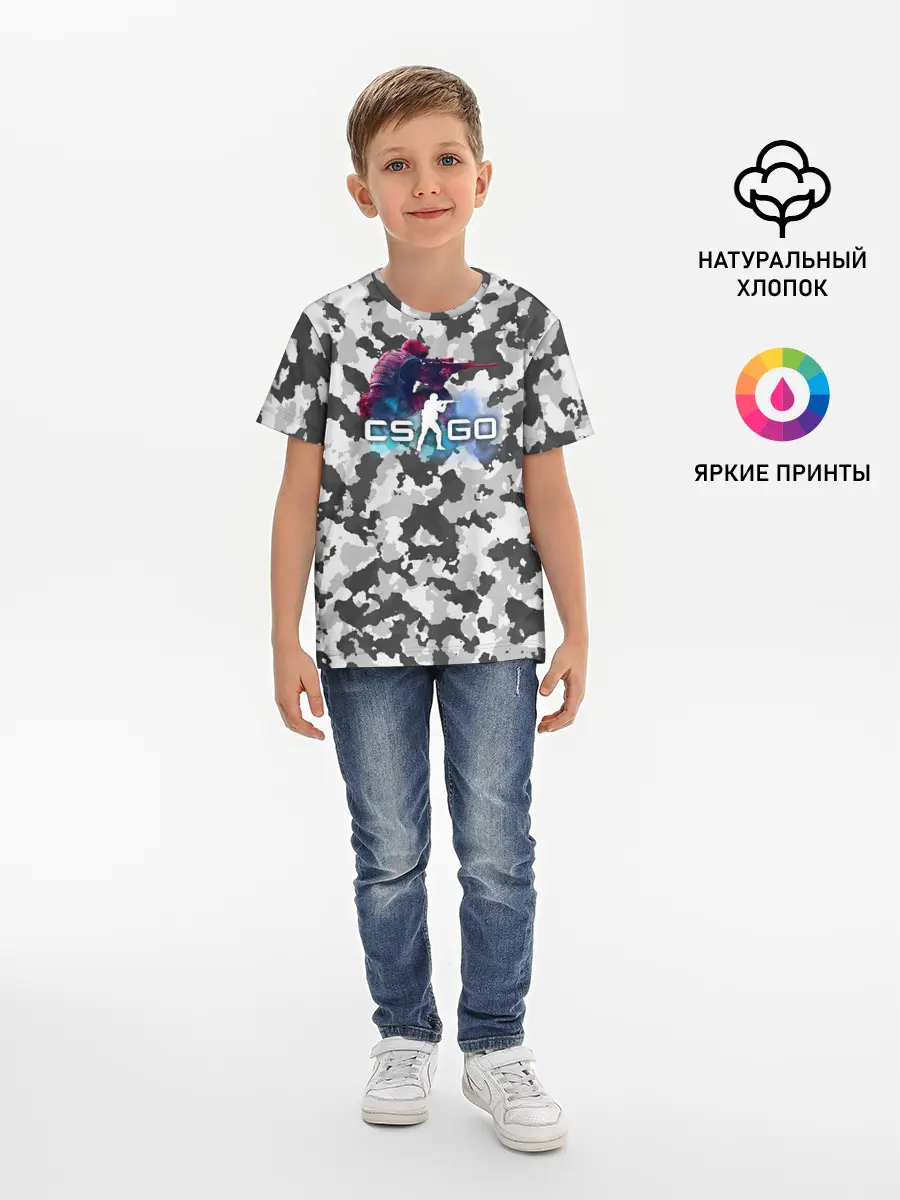 Детская базовая футболка / Хэдшoт-CS:GO
