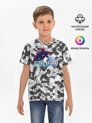 Детская базовая футболка / Хэдшoт-CS:GO