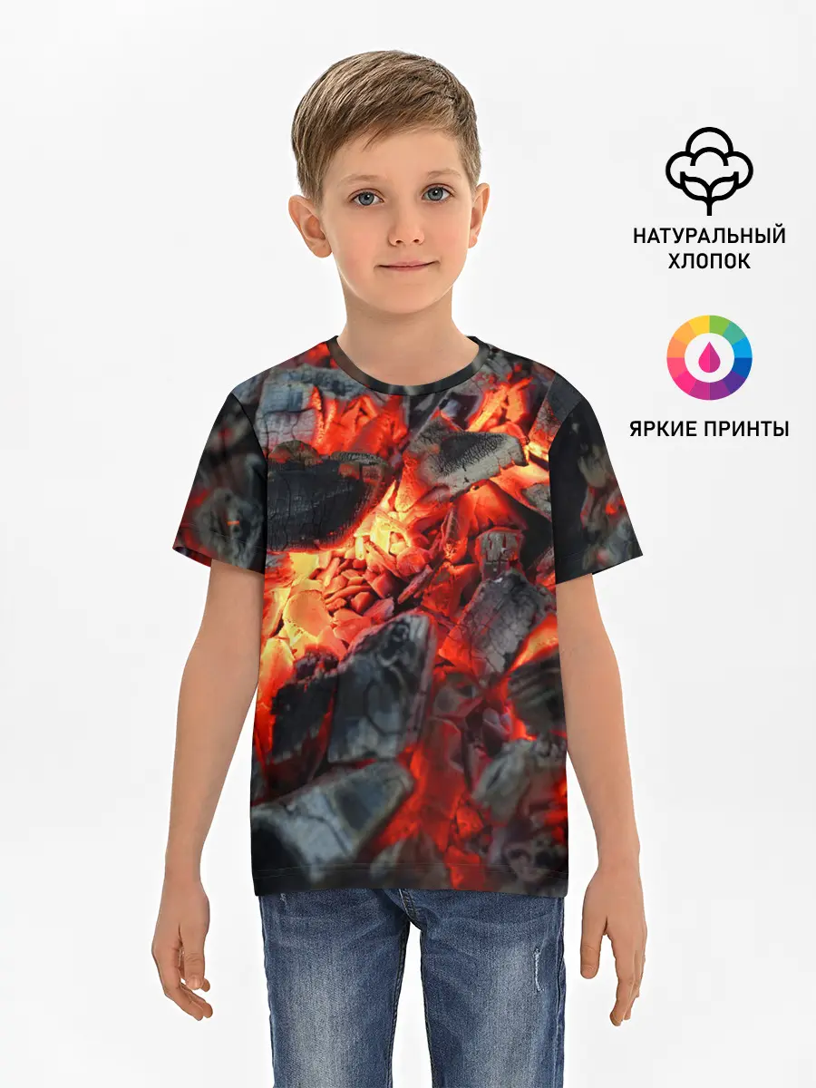 Детская базовая футболка / Древесные угли