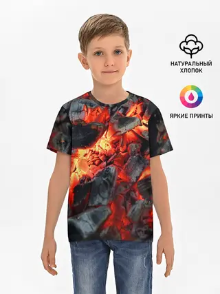 Детская базовая футболка / Древесные угли