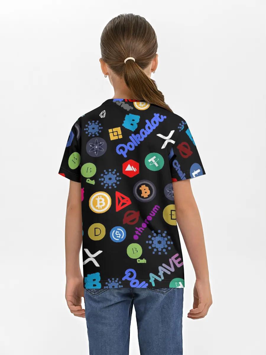 Детская базовая футболка / ЛОГОТИПЫ КРИПТОВАЛЮТ | CRYPTOCURRENCIES