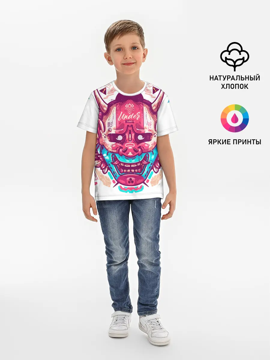 Детская базовая футболка / Маска Ханья светлая