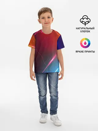 Детская базовая футболка / НЕОНОВАЯ АБСТРАКЦИЯ