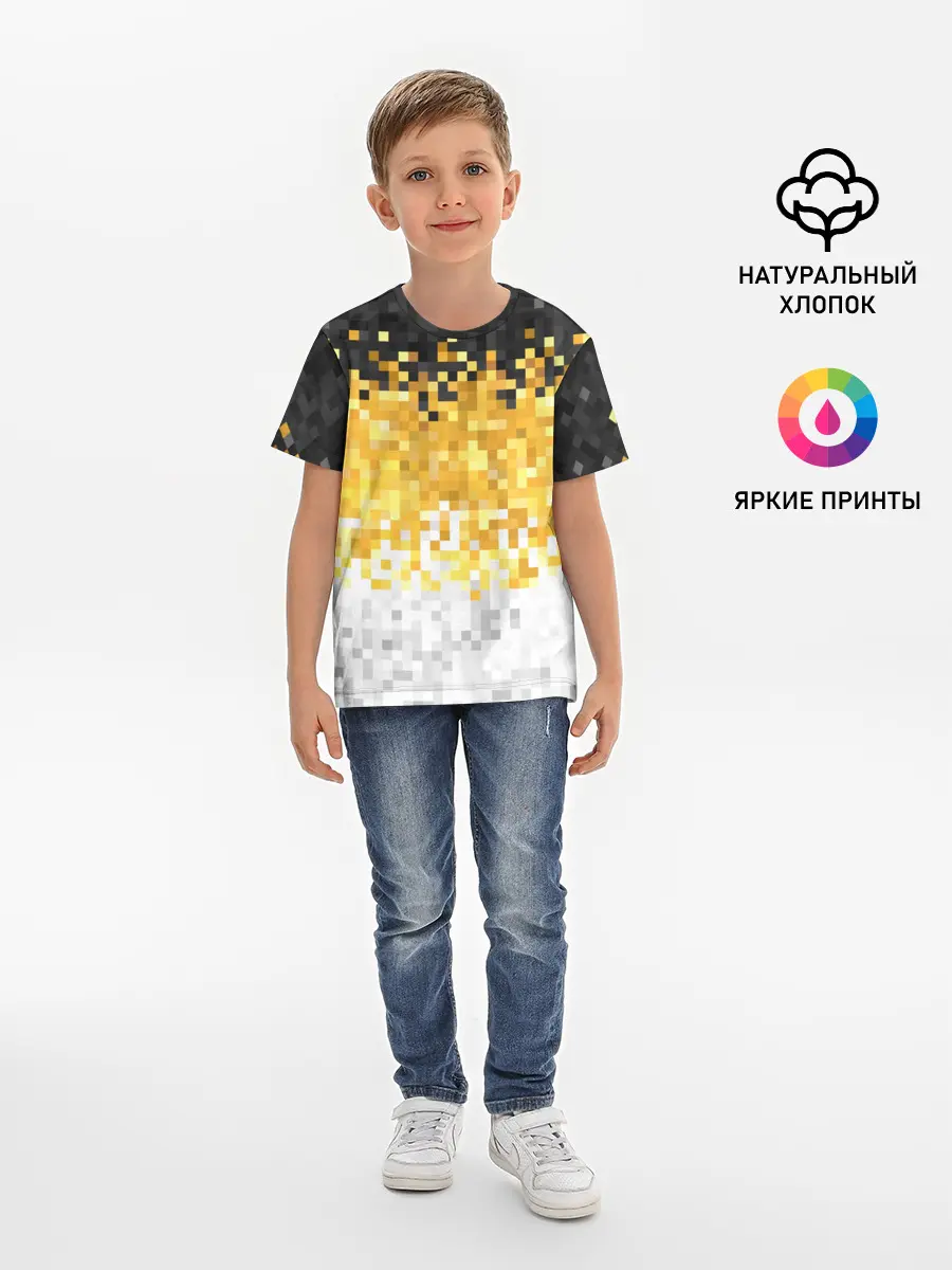 Детская базовая футболка / 1858 Имперский флаг пикселами